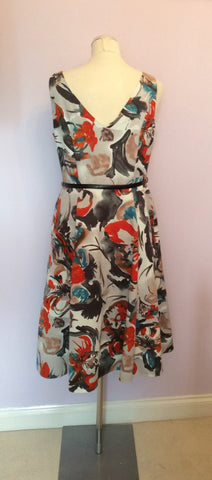 Betty Jackson Black Multi Coloured Print Dress Size 14 - Whispers Dress Agency - Sold - 3