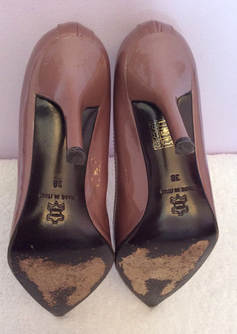 Kurt Geiger Brown Patent Leather Heels Size 5/38 - Whispers Dress Agency - Womens Heels - 5