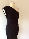 GORGEOUS COUTURE BAILEY BLACK ONE SHOULDER MAXI DRESS SIZE M - Whispers Dress Agency - Sold - 3