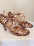 Whistles Metalic Pink Ribbon Tie Leather Heels Size 6/39 - Whispers Dress Agency - Sold - 3