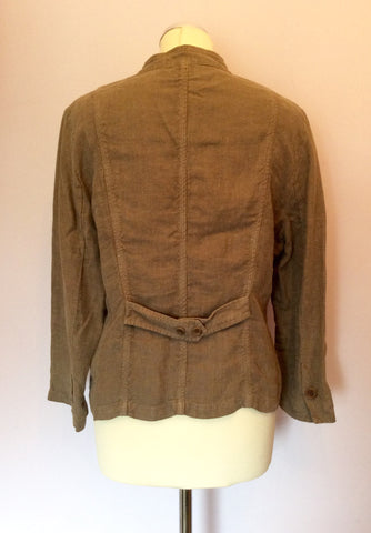 Hobbs Light Brown Linen Jacket Size 14 - Whispers Dress Agency - Womens Coats & Jackets - 2