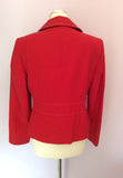 Marks & Spencer Red Cotton Double Breasted Jacket Size 14 - Whispers Dress Agency - Sold - 2