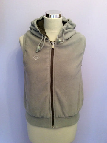 Reversible Diesel Khaki & Beige Zip Up Gilet Size S - Whispers Dress Agency - Womens Gilets & Body Warmers - 3