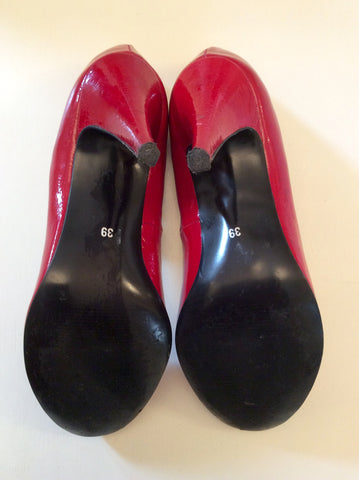 Bertie Red Patent Leather Mary Jane Heels Size 6/39 - Whispers Dress Agency - sold - 4