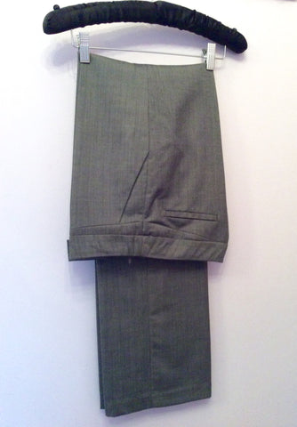 Smart Ted Baker Grey Wool Blend Trousers Size 2 UK 10 - Whispers Dress Agency - Sold