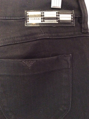 Brand New Diesel Black Livy Super Slim Straight Jeans Size 28W/32L - Whispers Dress Agency - Womens Jeans - 3