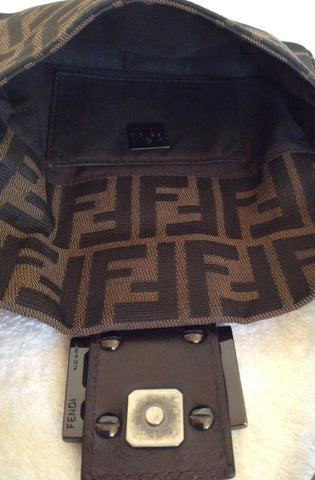 Fendi Small Brown Canvas & Leather Bag - Whispers Dress Agency - Sold - 4