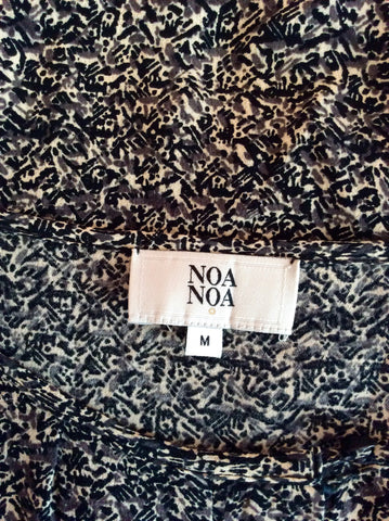 Noa Noa Black & Grey Print Scoop Neck Top Size M - Whispers Dress Agency - Womens Tops - 3