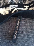 Marccain Black, Grey & Ivory Print Wool Blend Cardigan Size N2 UK 10/12 - Whispers Dress Agency - Womens Knitwear - 3