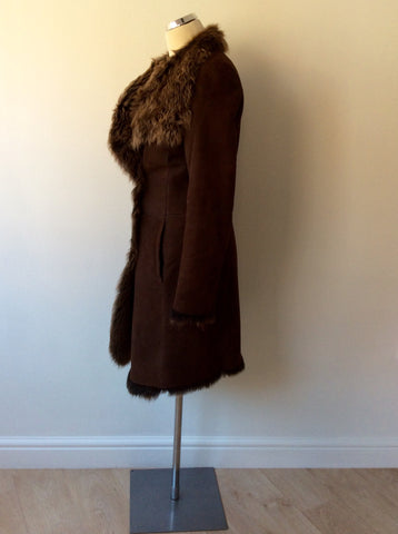 JOSEPH DARK BROWN LAMBSKIN COAT SIZE 40 UK 12 - Whispers Dress Agency - Womens Coats & Jackets - 5