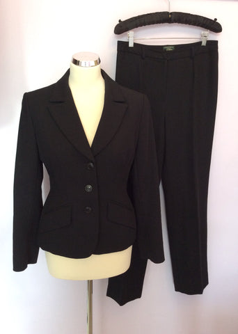Hobbs Black Wool Jacket & Trouser Suit Size 10/12 - Whispers Dress Agency - Sold - 1