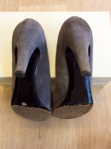 RUSSELL & BROMLEY GREY SUEDE HEELS SIZE 6/39 - Whispers Dress Agency - Sold - 4