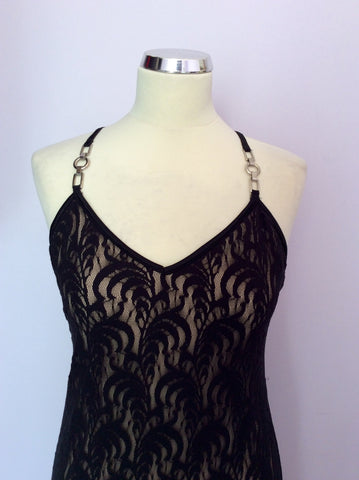 Images Black Lace Long Evening Dress Size 14 - Whispers Dress Agency - Womens Dresses - 2