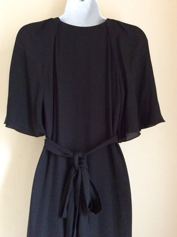 Temperley Black Silk & Jewel Trim Long Occasion / Evening Dress Size 8 - Whispers Dress Agency - Womens Dresses - 4