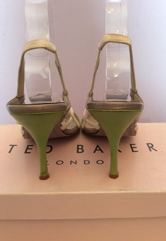 Ted Baker Lime Green, White & Grey Strappy Sandals Size 5/38 - Whispers Dress Agency - Sold - 3