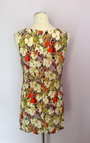 Ted Baker Multi Coloured Dancing Girls Silk Top Size 2 UK 10/12 - Whispers Dress Agency - Womens Tops - 3