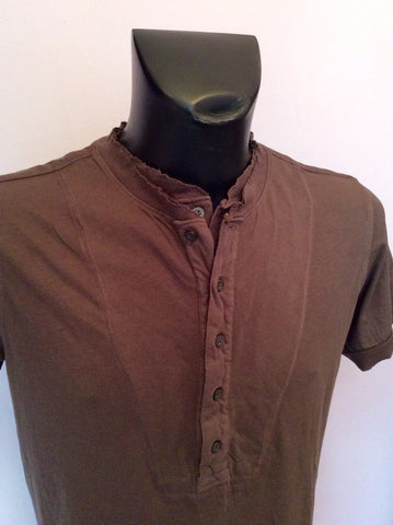All Saints Anonymous Brown Polo Shirt Size M - Whispers Dress Agency - Sold - 2