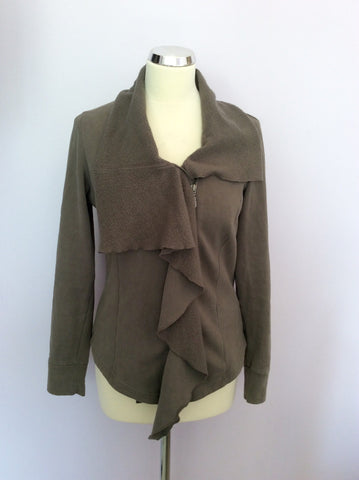 Sandwich Khaki Zip Up Cardigan / Jacket Size S - Whispers Dress Agency - Womens Coats & Jackets - 1