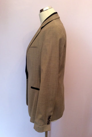 Whistles Beige & Black Trim Jacket & Crop Trouser Suit Size 12 - Whispers Dress Agency - Womens Suits & Tailoring - 3