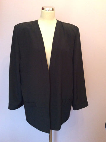 Jacques Vert Black Lightweight Jacket Size 16 - Whispers Dress Agency - Sold - 1