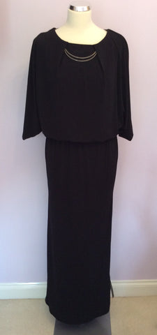 Brand New Star By Julien Macdonald Black Maxi Dress Size 12 - Whispers Dress Agency - Womens Dresses - 1