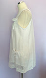 MADE IN ITALY WHITE LINEN TUNIC TOP SIZE XXXL - Whispers Dress Agency - Womens Tops - 2