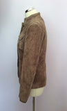 Laura Ashley Light Brown Suede Jacket Size 10 - Whispers Dress Agency - Sold - 3
