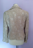 Smart Per Una Beige Embossed Floral Print Linen Jacket Size 14 - Whispers Dress Agency - Womens Coats & Jackets - 3