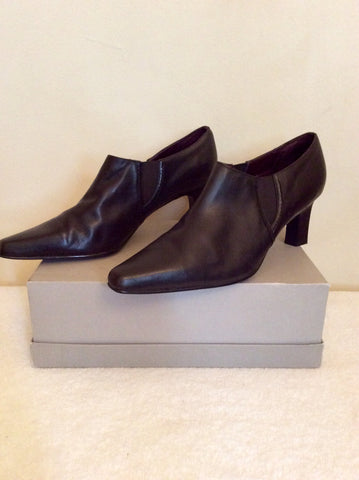 Liz Claiborne Dark Brown Leather Shoe Boots Size 6/39 - Whispers Dress Agency - Womens Heels - 3