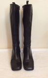 Dolcis Black Leather Knee Length Boots Size 8/42 - Whispers Dress Agency - Sold - 3