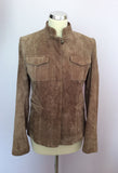 Laura Ashley Light Brown Suede Jacket Size 10 - Whispers Dress Agency - Sold - 2