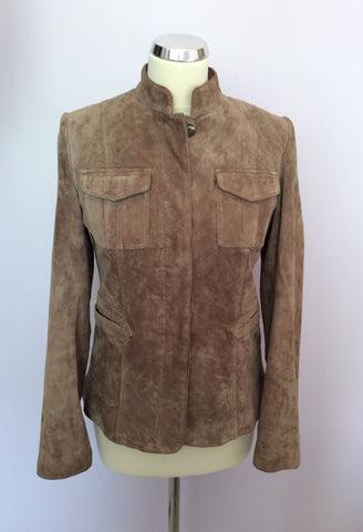 Laura Ashley Light Brown Suede Jacket Size 10 - Whispers Dress Agency - Sold - 2