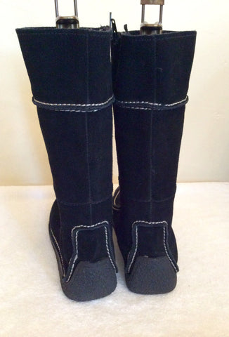M & Co Black Suede Calf Length Boots Size 6/39 - Whispers Dress Agency - Womens Boots - 5