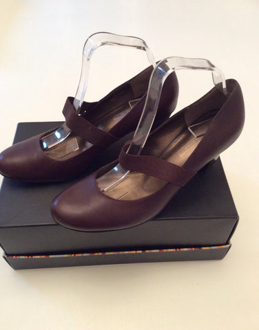 Marks & Spencer Brown Leather Mary Jane Heels Size 6.5/40 - Whispers Dress Agency - Womens Heels - 1