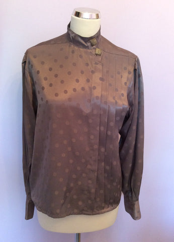 Vintage Jaeger Mink Spot Blouse Size 34" Approx 10/12 - Whispers Dress Agency - Sold - 1