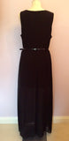 Diamond By Julien Macdonald Long Black Dress Size 18 - Whispers Dress Agency - Sold - 4