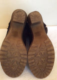 Carvela Dark Brown Suede & Faux Fur Trim Ankle Boots Size 5/38 - Whispers Dress Agency - Womens Boots - 6