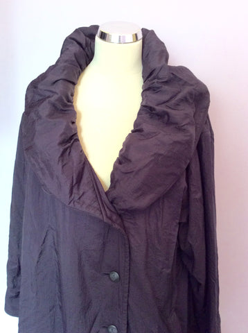 Japanese Designer Yacco Maricard Charcoal/Black Mac/Coat One Size - Whispers Dress Agency - Sold - 2