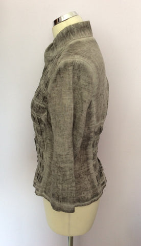 BETTY BARCLAY GREY LINEN JACKET/TOP & TROUSER SUIT SIZE 10 - Whispers Dress Agency - Womens Suits & Tailoring - 3