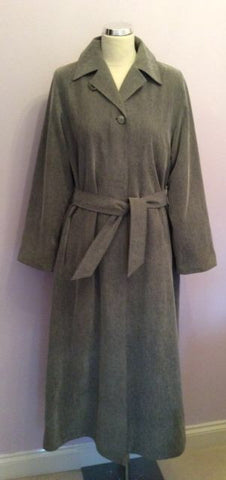 Four Seasons Grey Belted Full Length Mac Size S - Whispers Dress Agency - Womens Coats & Jackets - 1