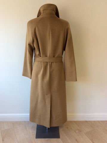 JAEGER CAMEL 100% WOOL BELTED COAT SIZE 12 - Whispers Dress Agency - Sold - 3