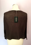 Brand New Hobbs Dark Brown Two Way Fasten Cardigan Size XL - Whispers Dress Agency - Womens Knitwear - 2