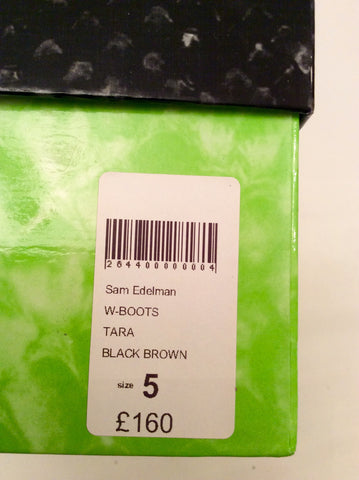 Sam Elderman Tara Black & Brown Lace Up Ankle Boots Size 5/38 - Whispers Dress Agency - Sold - 8