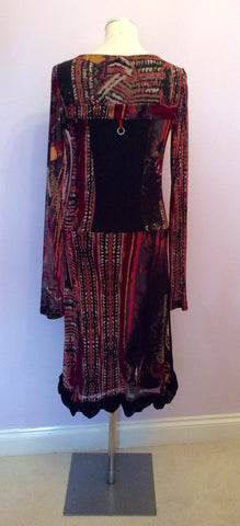 Save The Queen Black & Multi Coloured Print Dress Size L - Whispers Dress Agency - Sold - 5