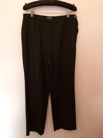 Hobbs Dark Grey Wool Trousers Size 14 - Whispers Dress Agency - Sold - 1