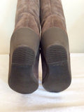 Brand New Richard Draper Brown Suede Sheepskin Lined Boots Size 5/38 - Whispers Dress Agency - Sold - 4