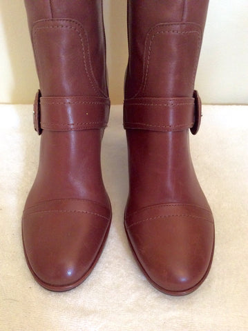 Brand New Clarks Russet Brown Leather Boots Size 6/39 - Whispers Dress Agency - Sold - 5