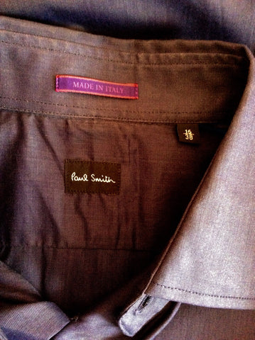 Paul Smith Dark Blue Cotton Shirt Size 15" - Whispers Dress Agency - Sold - 2