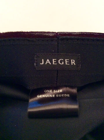Brand New Jaeger Claret Suede Baker Boy Cap One Size - Whispers Dress Agency - Sold - 3