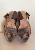 Ash Tan Leather Platform Wedge Heel Sandals Size 6/39 - Whispers Dress Agency - Womens Sandals - 6